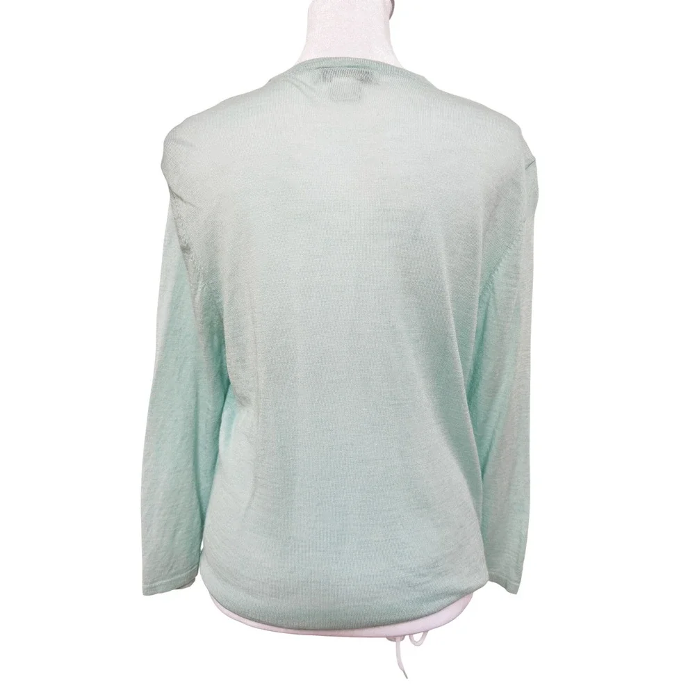 Liz Claiborne Womens Cardigan Sweater XL Long‎ Sleeve V Neck Knit Top